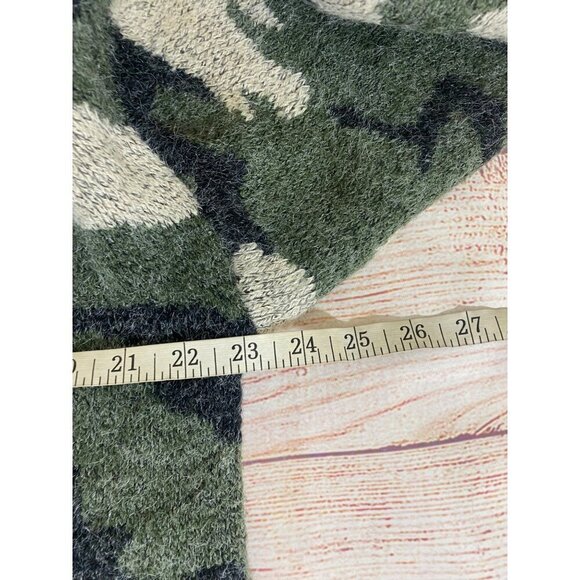 Dreamers Women's Green Camo Long Sleeve Open Front Cardigan - Large - Picture 9 of 12